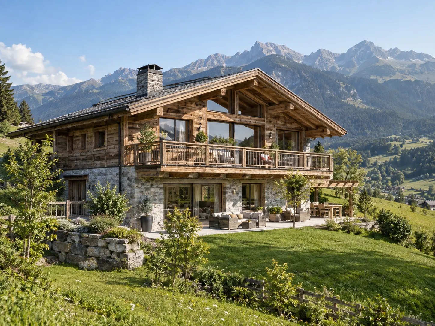 Chalet in sommerlicher Berglage